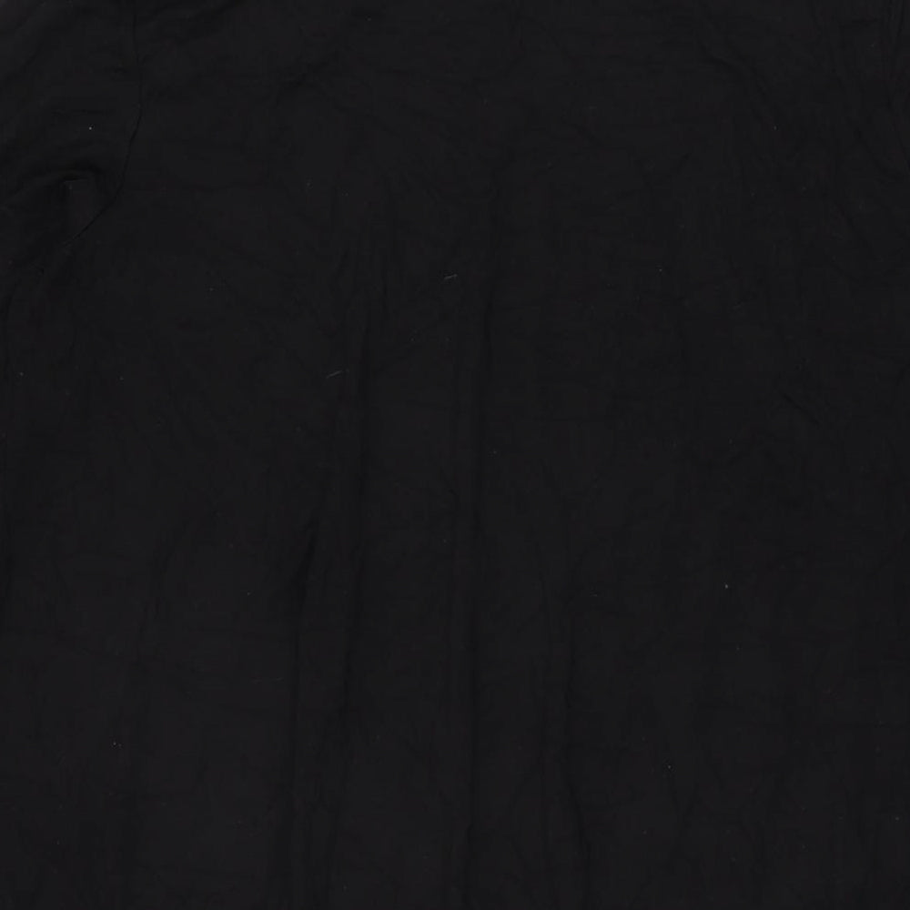 G21 Womens Black Viscose Basic T-Shirt Size 18 Round Neck