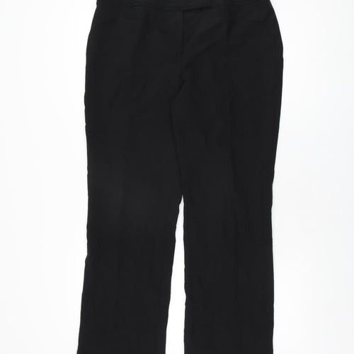 Volonte Womens Black Polyester Trousers Size 16 L29 in Regular Zip