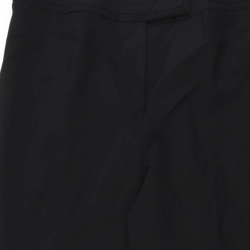 Volonte Womens Black Polyester Trousers Size 16 L29 in Regular Zip
