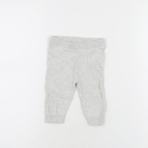 Marks and Spencer Baby Grey Cotton Pedal Pusher Leggings Size 3-6 Months Pullover