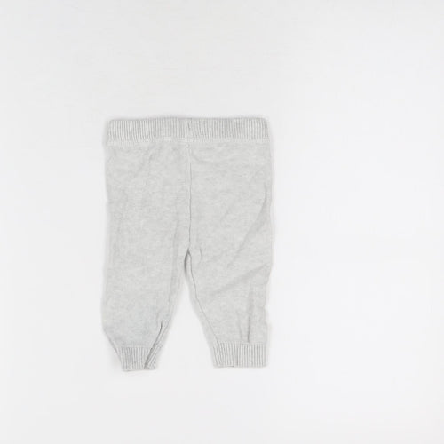 Marks and Spencer Baby Grey Cotton Pedal Pusher Leggings Size 3-6 Months Pullover