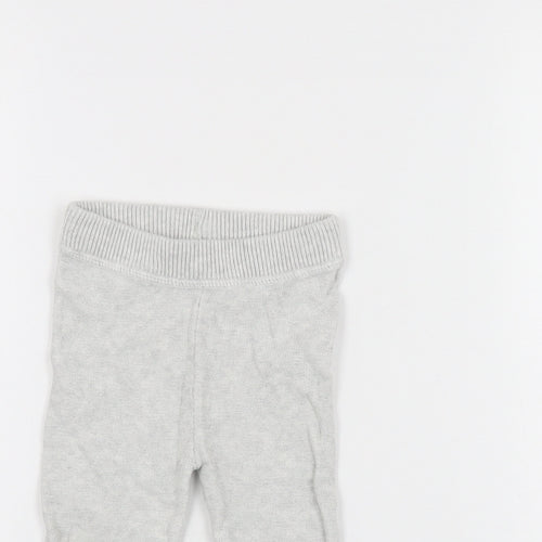 Marks and Spencer Baby Grey Cotton Pedal Pusher Leggings Size 3-6 Months Pullover