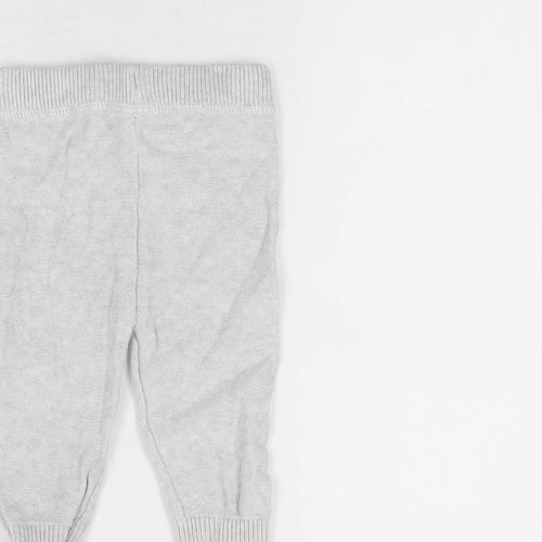 Marks and Spencer Baby Grey Cotton Pedal Pusher Leggings Size 3-6 Months Pullover