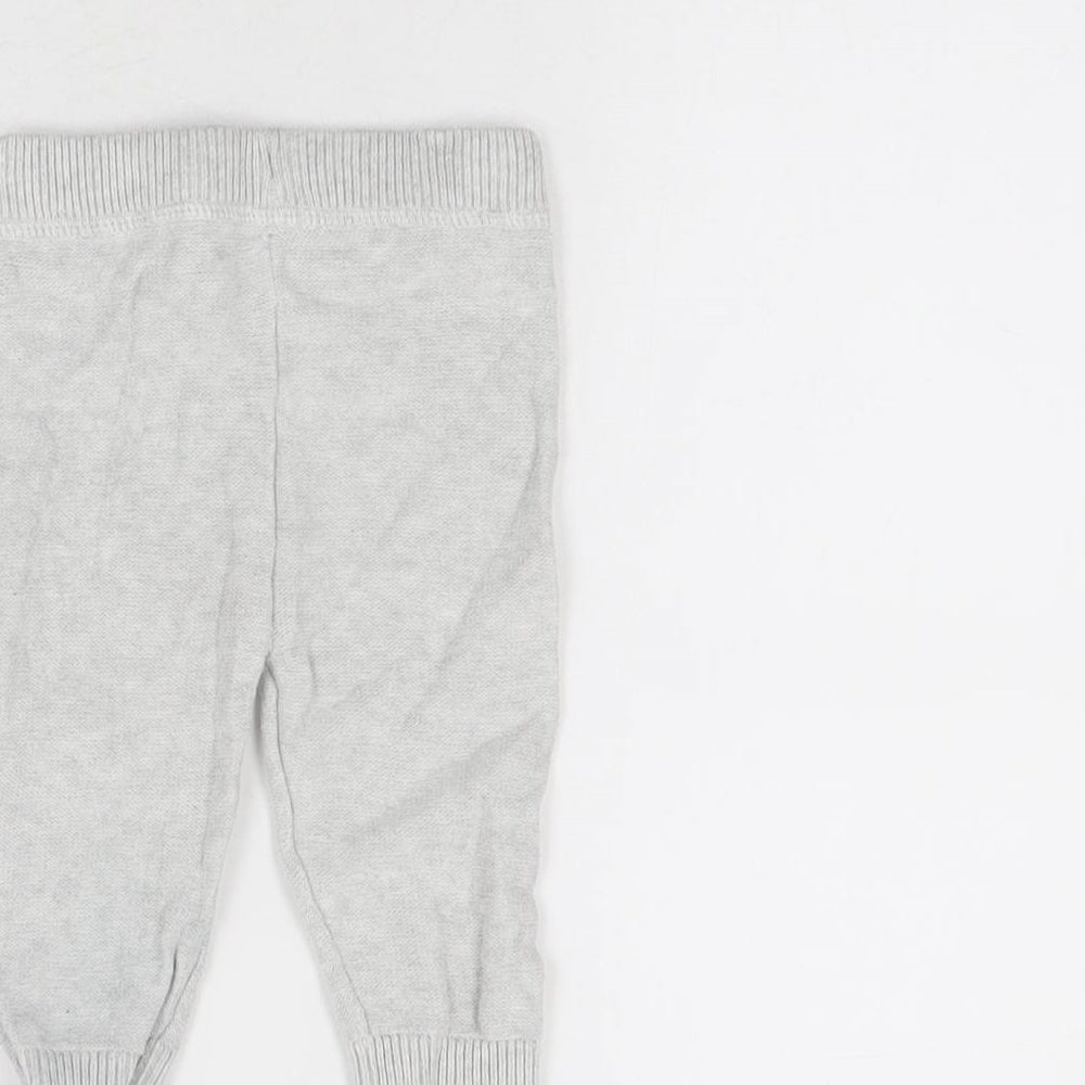 Marks and Spencer Baby Grey Cotton Pedal Pusher Leggings Size 3-6 Months Pullover