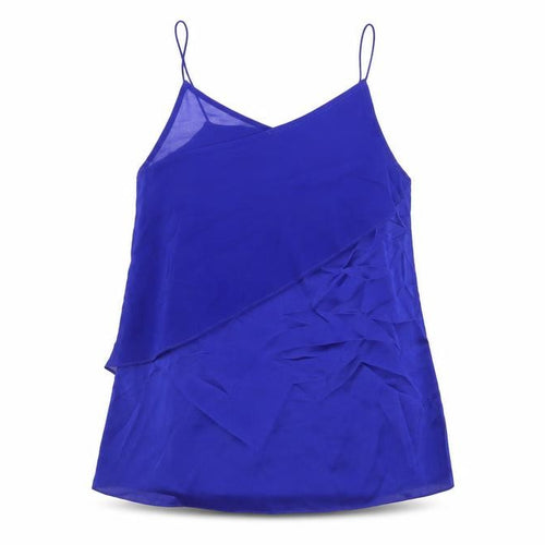 Coast Womens Blue Polyester Camisole T-Shirt Size 10 V-Neck
