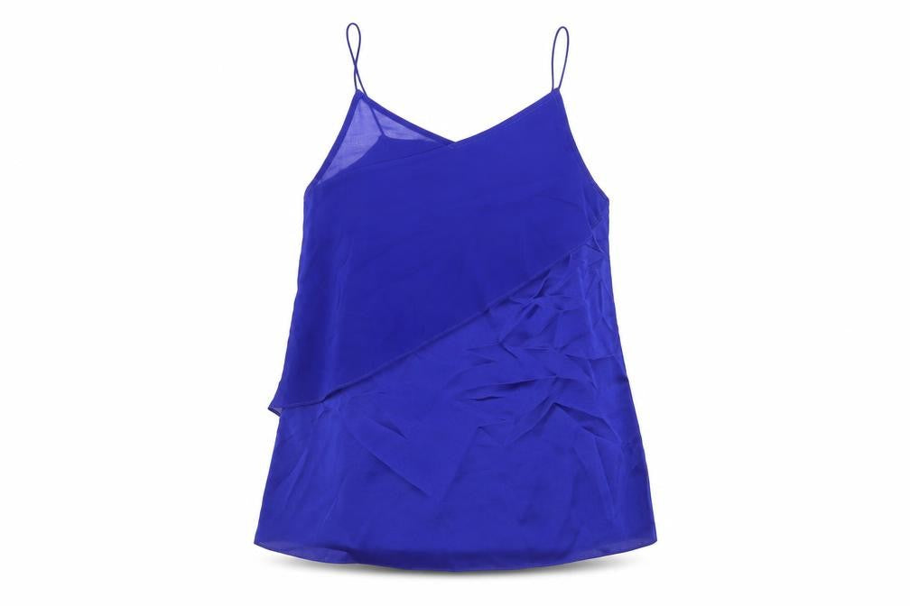Coast Womens Blue Polyester Camisole T-Shirt Size 10 V-Neck
