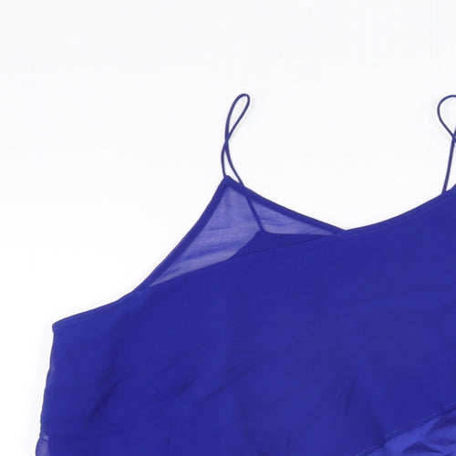 Coast Womens Blue Polyester Camisole T-Shirt Size 10 V-Neck