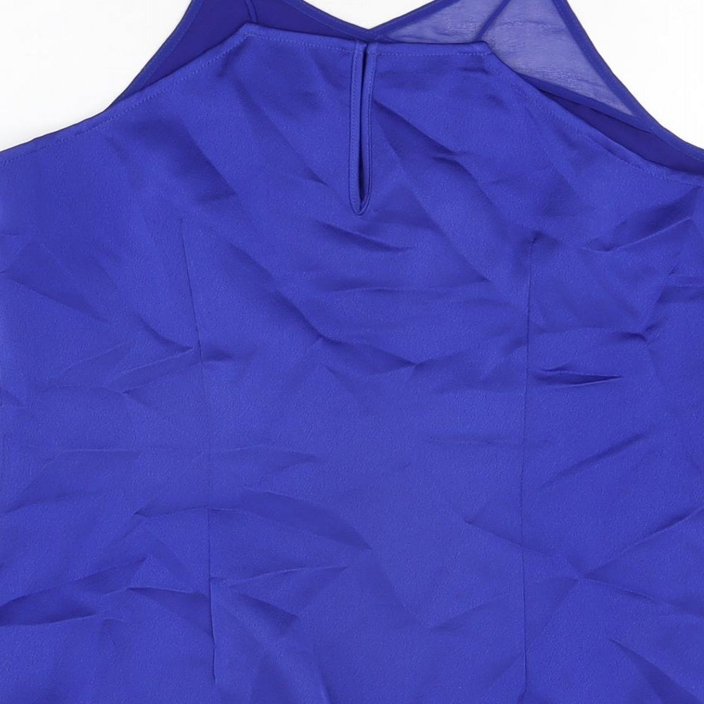 Coast Womens Blue Polyester Camisole T-Shirt Size 10 V-Neck