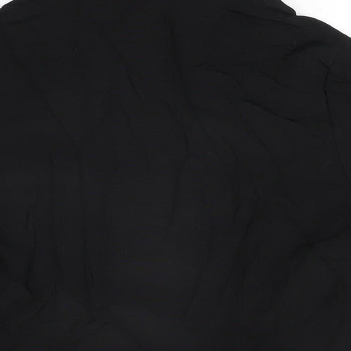 Lakeland Womens Black Viscose Basic Button-Up Size 16 V-Neck