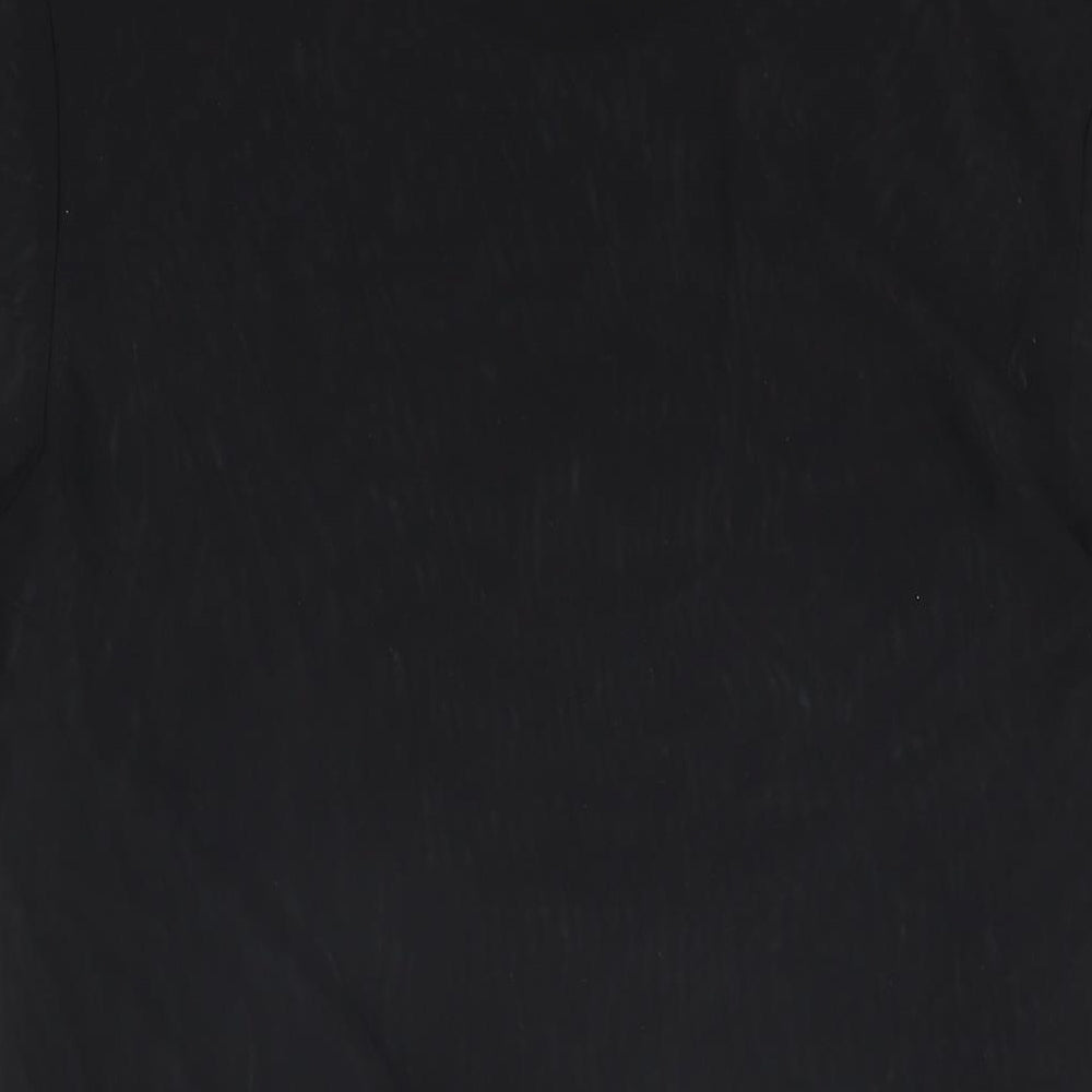 ASOS Womens Black Polyester Basic T-Shirt Size M Round Neck - Sheer