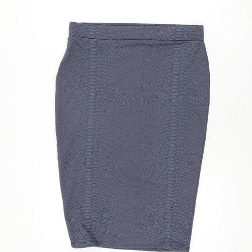 Marks and Spencer Womens Blue Polyester Straight & Pencil Skirt Size 12