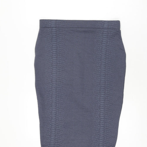 Marks and Spencer Womens Blue Polyester Straight & Pencil Skirt Size 12