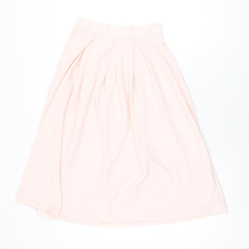 Miss Selfridge Womens Pink Polyester Swing Skirt Size 6