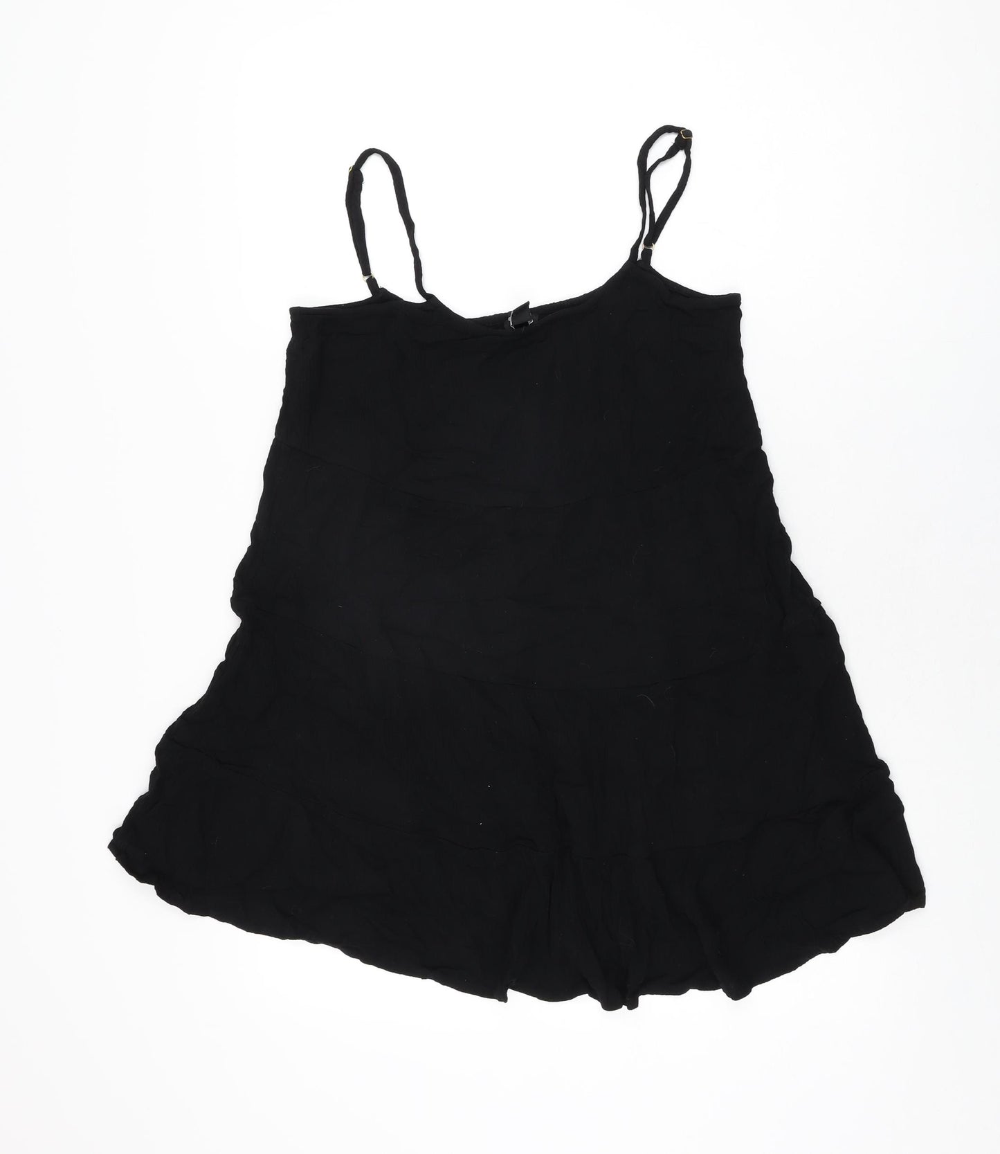 New Look Womens Black Viscose Mini Size M Scoop Neck Pullover