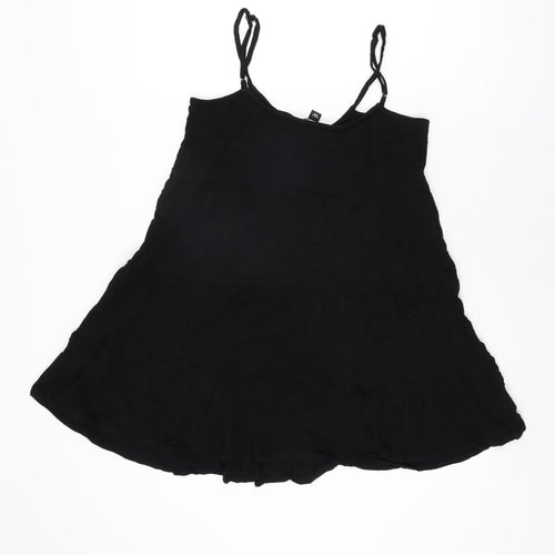 New Look Womens Black Viscose Mini Size M Scoop Neck Pullover