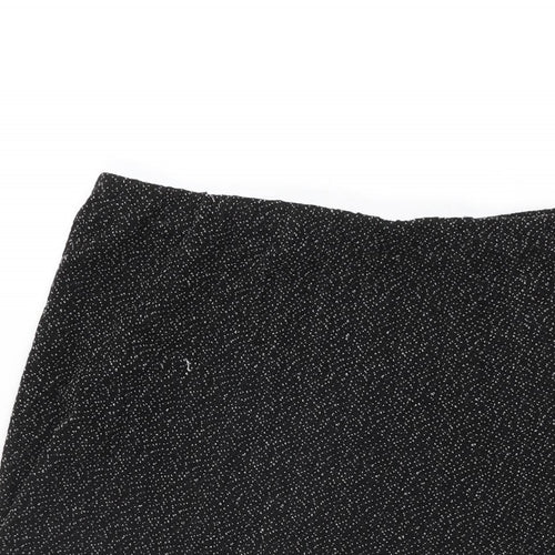 Bonmarché Womens Black Polyester Swing Skirt Size 16