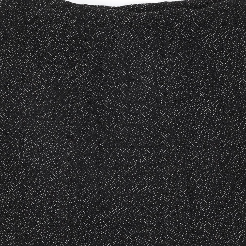 Bonmarché Womens Black Polyester Swing Skirt Size 16