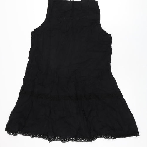 NEXT Womens Black Cotton Shift Size 18 V-Neck Pullover