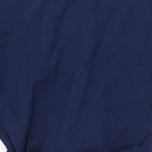 CNFIO Womens Blue Polyester A-Line Size L Boat Neck Pullover
