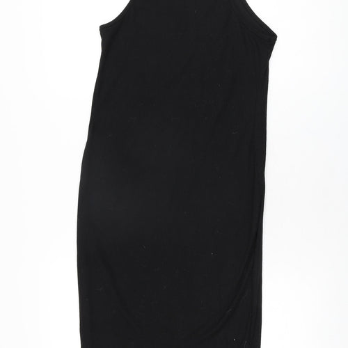 Boohoo Womens Black Polyester Bodycon Size 12 Round Neck Pullover