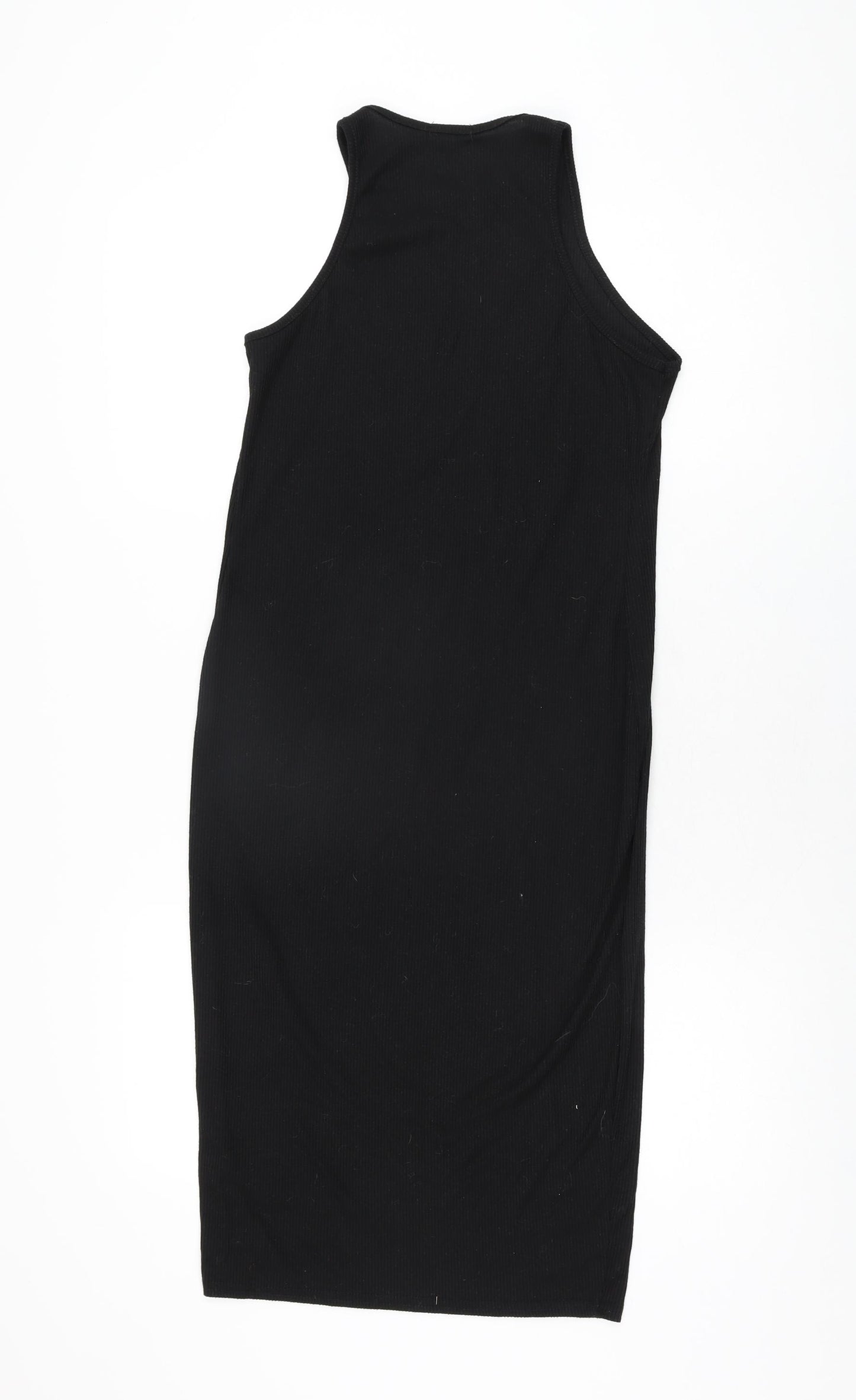 Boohoo Womens Black Polyester Bodycon Size 12 Round Neck Pullover