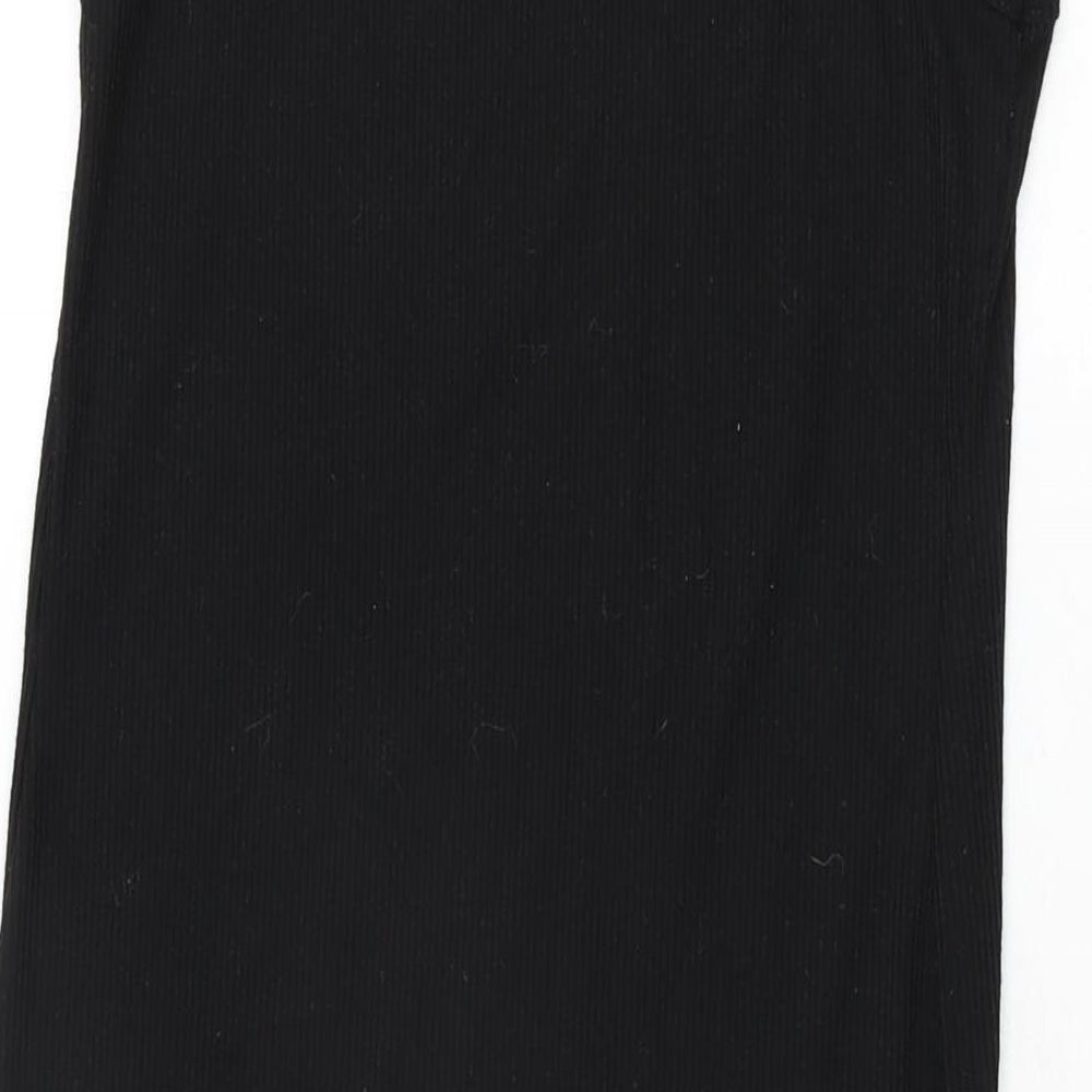 Boohoo Womens Black Polyester Bodycon Size 12 Round Neck Pullover