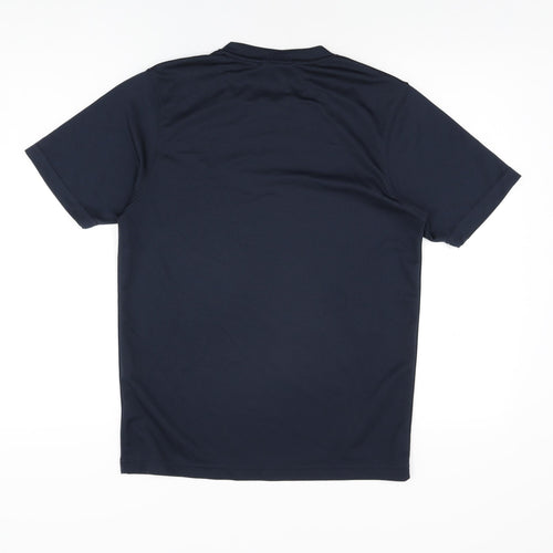 National Trust Mens Blue Polyester T-Shirt Size S Round Neck