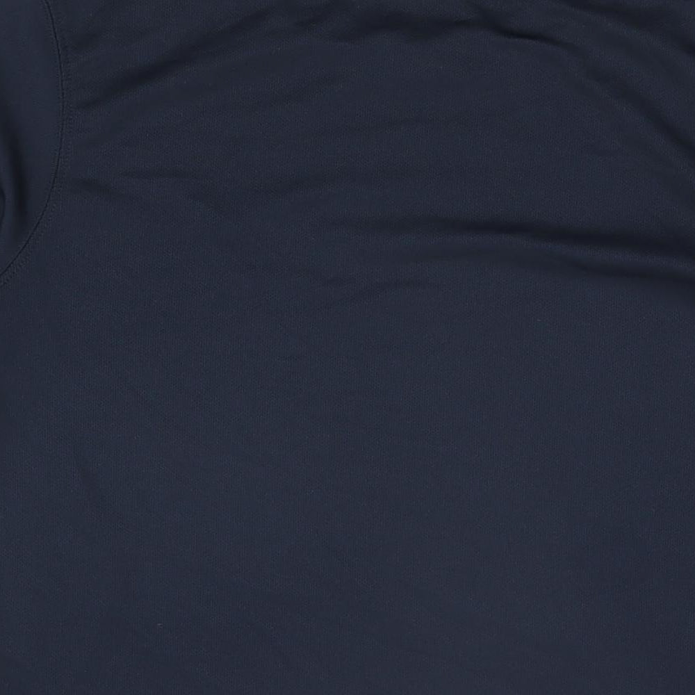 National Trust Mens Blue Polyester T-Shirt Size S Round Neck