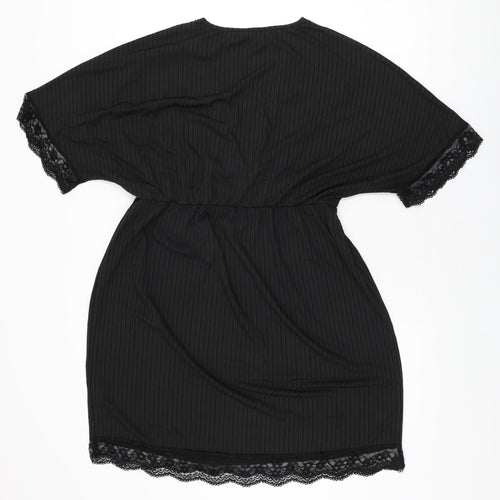 Bloomchic Womens Black Polyester Shift Size 16 V-Neck Pullover