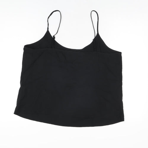 Marks and Spencer Womens Black Polyester Camisole T-Shirt Size 18 Scoop Neck
