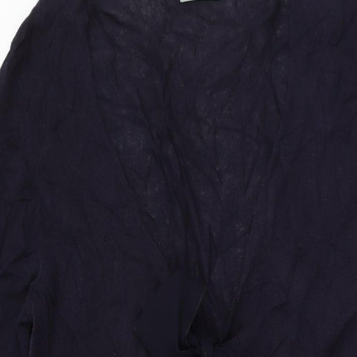 Per Una Womens Blue Polyester Wrap Dress Size 18 V-Neck Tie