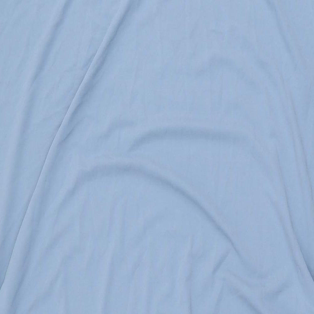 Marks and Spencer Womens Blue Polyester Shift Size 22 Boat Neck Pullover