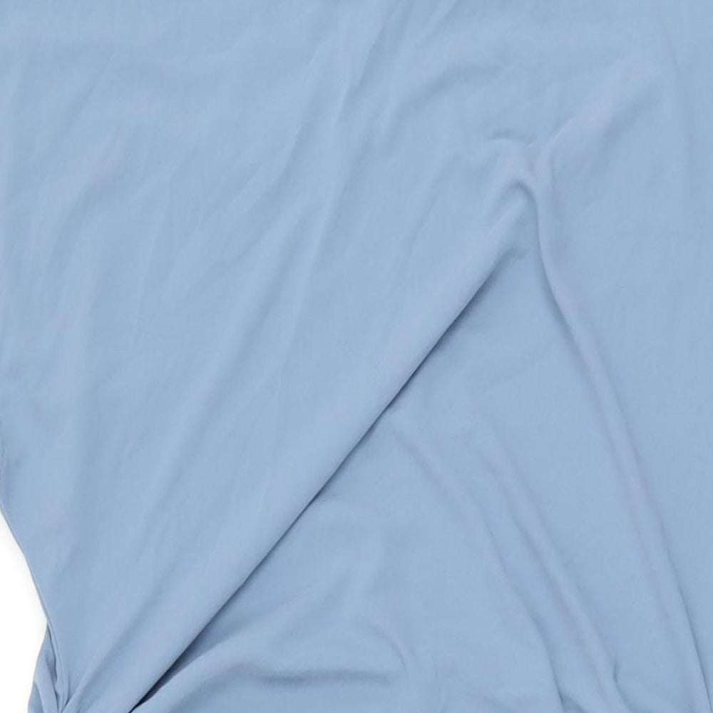 Marks and Spencer Womens Blue Polyester Shift Size 14 Boat Neck Pullover