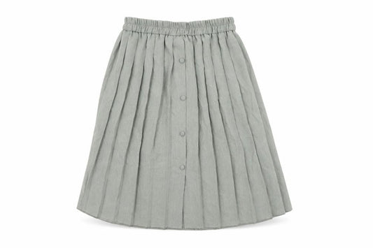 Front view of Berkertex women’s grey polyester swing skirt, size UK 10