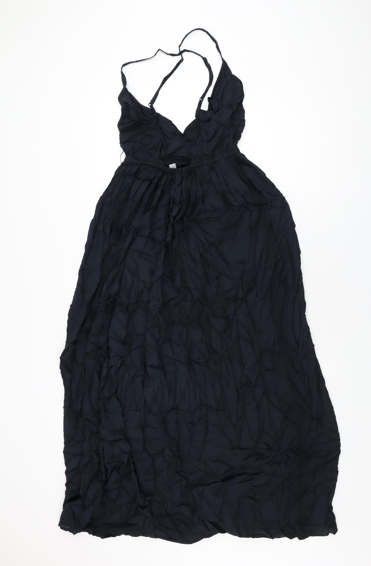 ASOS Womens Black Modal Maxi Size 8 V-Neck Pullover