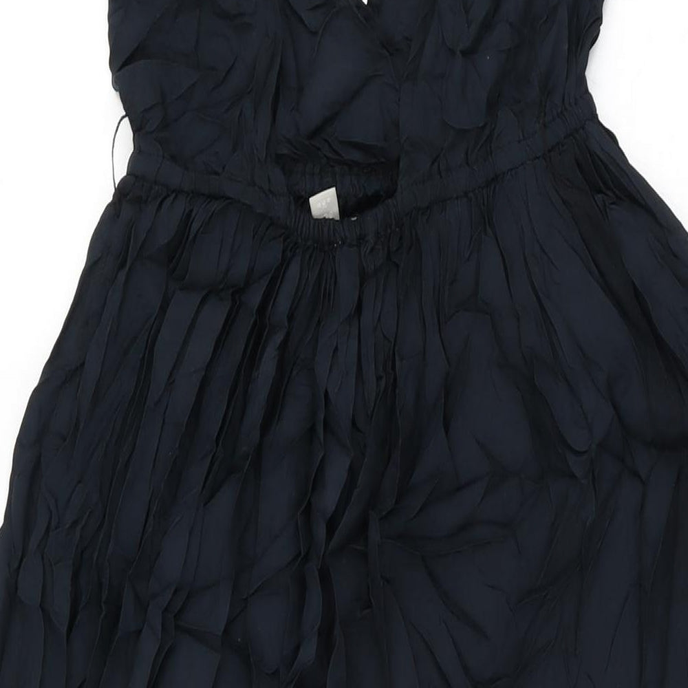 ASOS Womens Black Modal Maxi Size 8 V-Neck Pullover