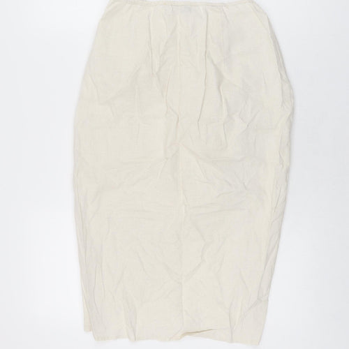 In the Style Womens Beige Polyester Straight & Pencil Skirt Size 10 Zip
