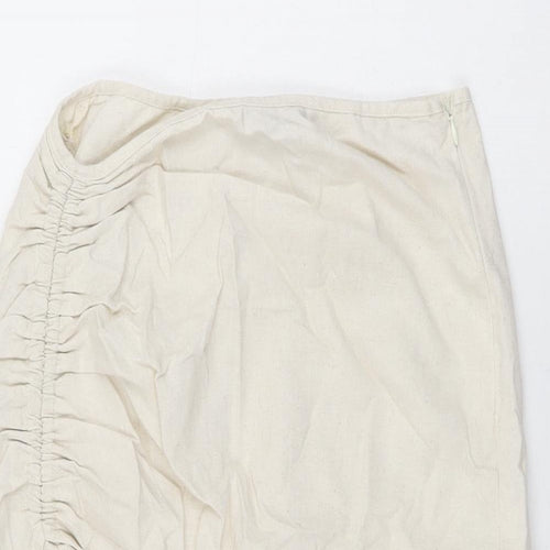 In the Style Womens Beige Polyester Straight & Pencil Skirt Size 10 Zip