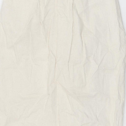 In the Style Womens Beige Polyester Straight & Pencil Skirt Size 10 Zip
