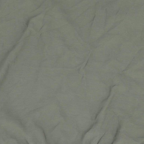 Zara Womens Green Polyester Basic Blouse Size M V-Neck
