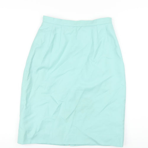 Planet Womens Green Wool Straight & Pencil Skirt Size 10 Zip