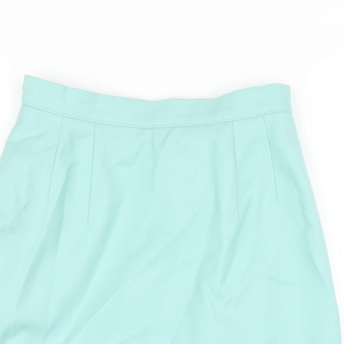 Planet Womens Green Wool Straight & Pencil Skirt Size 10 Zip