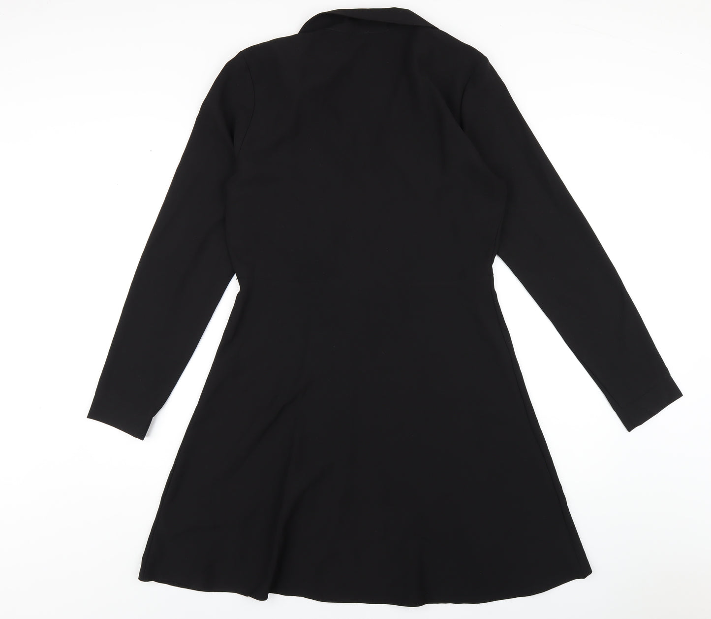 ASOS Womens Beige Polyester A-Line Size 12 V-Neck Button