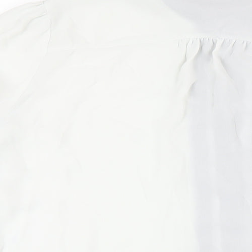 Love & Roses Womens White Polyester Basic Button-Up Size 20 Collared