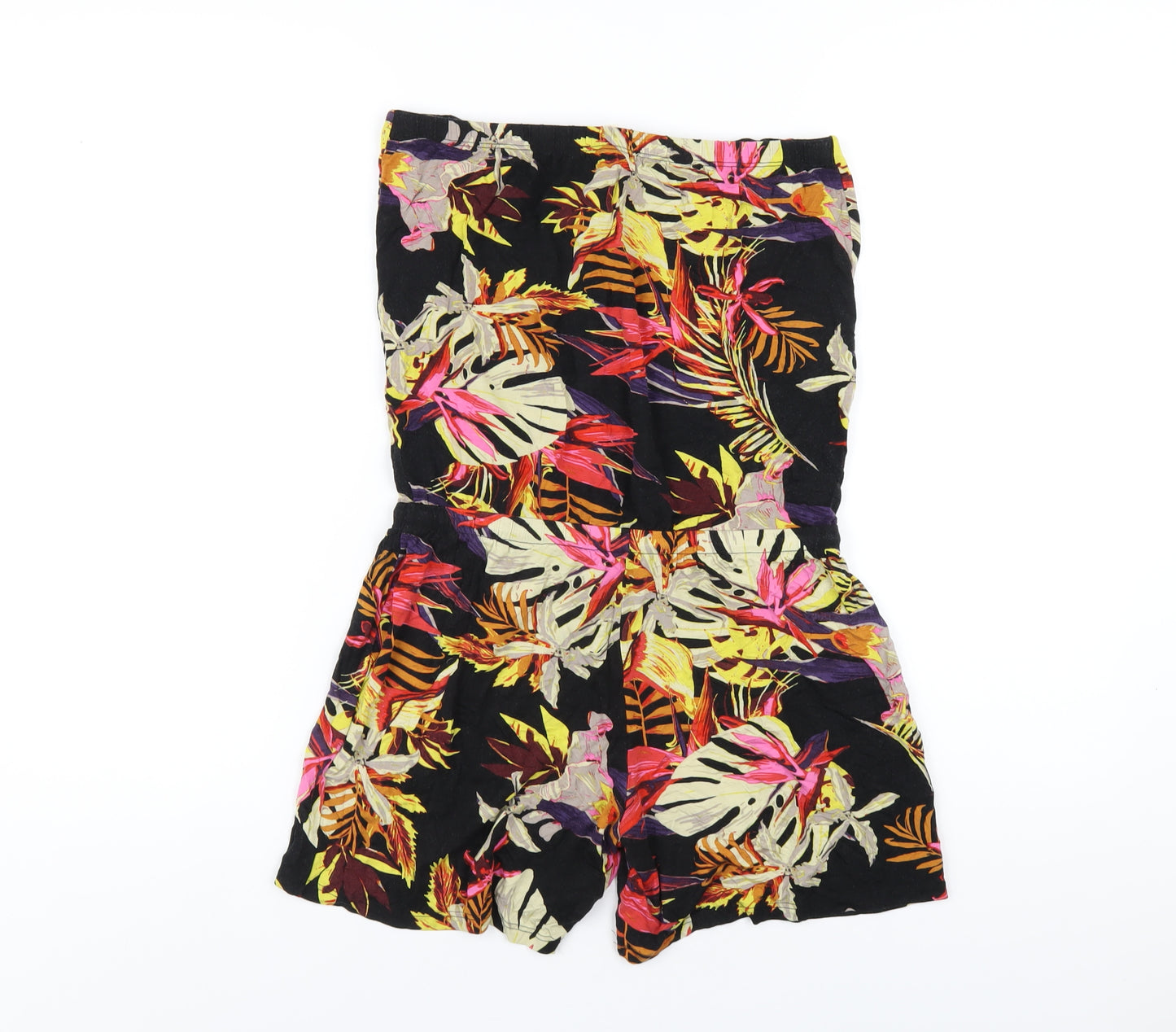 NEXT Womens Multicoloured Geometric Vinyl Playsuit One-Piece Size 8 Pullover