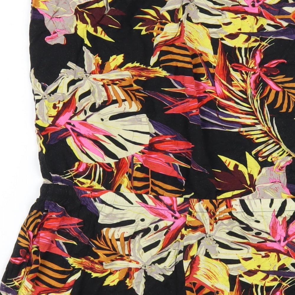 NEXT Womens Multicoloured Geometric Vinyl Playsuit One-Piece Size 8 Pullover