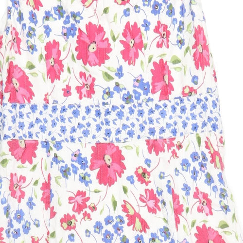 Maine Womens Multicoloured Floral Cotton A-Line Size 12 V-Neck Zip