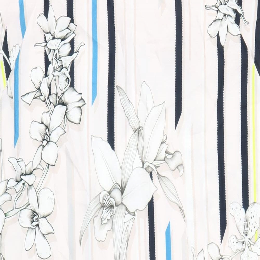 NEXT Womens Multicoloured Geometric Polyester Slip Dress Size 18 V-Neck Pullover