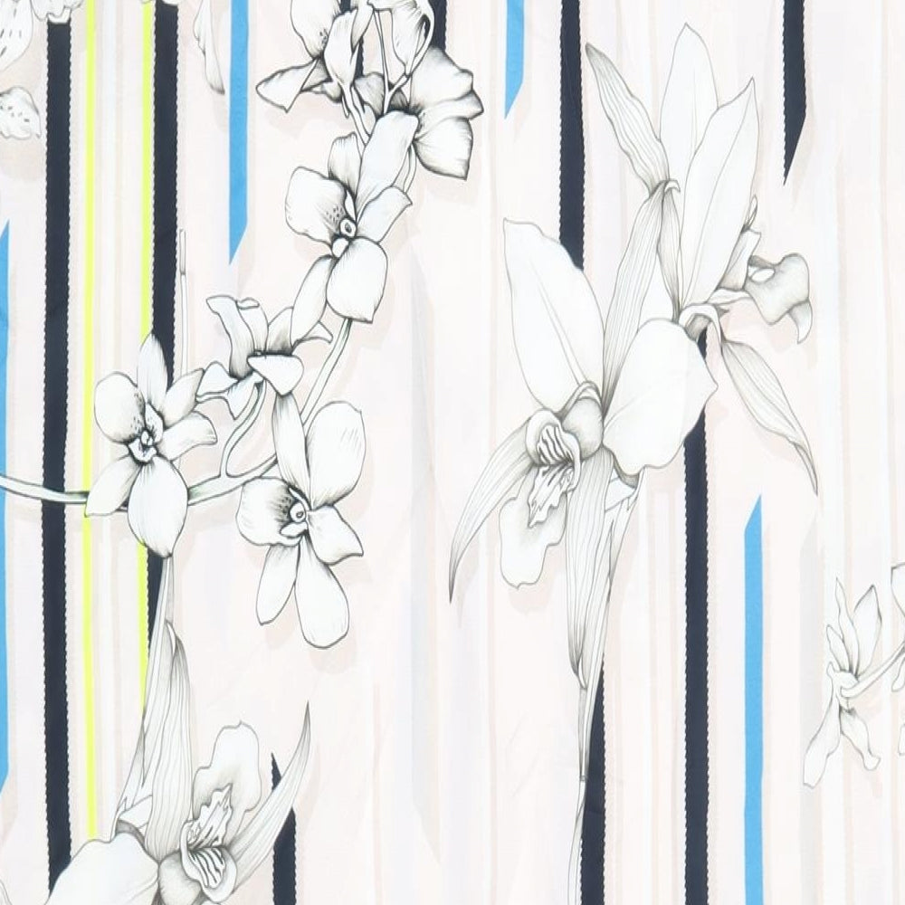 NEXT Womens Multicoloured Geometric Polyester Slip Dress Size 18 V-Neck Pullover