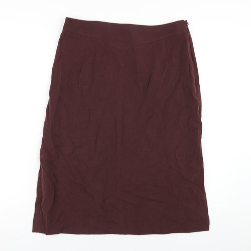Country Casuals Womens Purple Modal Straight & Pencil Skirt Size 12 Zip